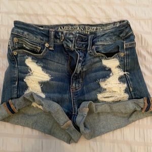 ae “hi-rise shortie” shorts